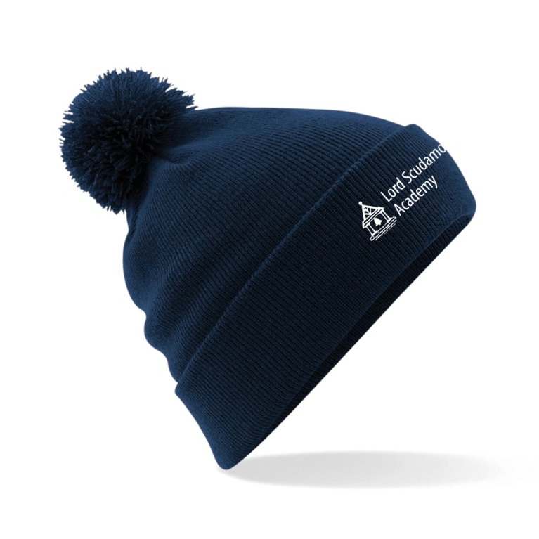 Lord Scudamore Academy - Original Pom Pom Beanie : Navy