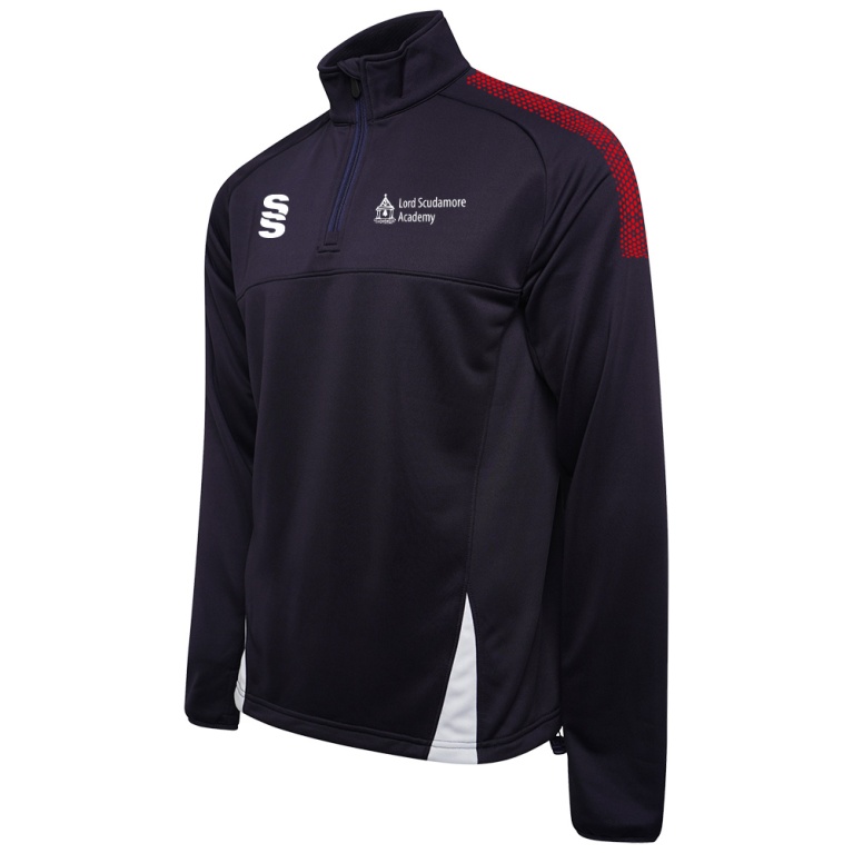 Lord Scudamore Academy - Fuse Performance Top - Navy/Red - Unisex